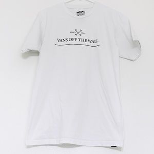 Vans white graphic tee size M